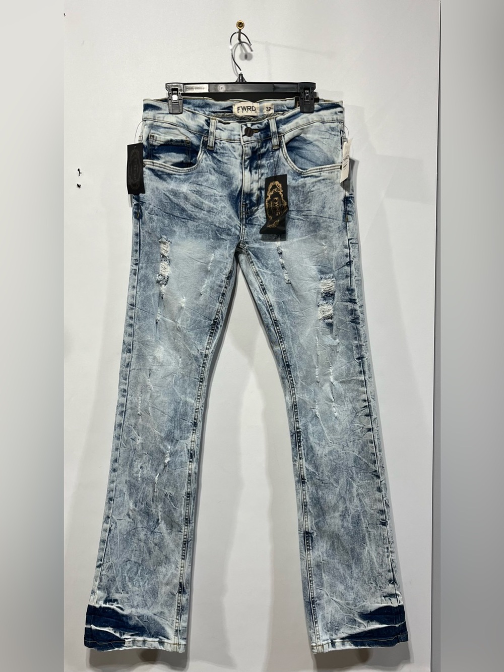 FWRD Denim Thunderbolt True Stacked Stretch Jeans Men’s Size 32 Inseam 36”NWT